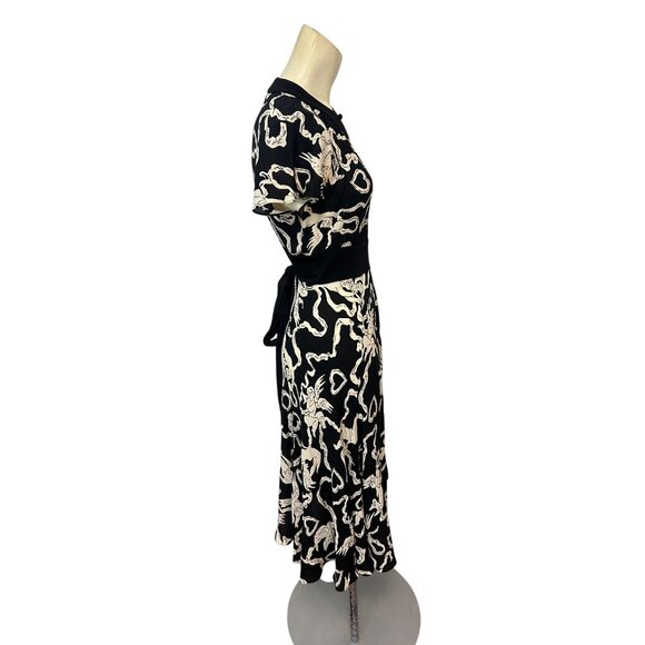 Diane von Furstenberg DVF Fight for Love Dress Vintage size 2 Rare Cupids, Heart - Picture 3 of 6